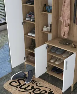 Předsíňová sestava Ewe White and Walnut