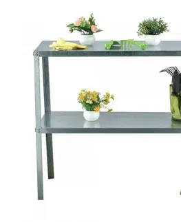 Ocelový regál do skleníku Dekorhome Lanitplast