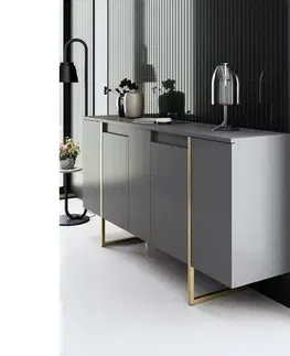 Skříňka Luxe Anthracite and Gold