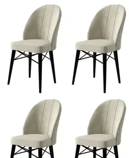 Sada židlí (4 kusy) Ritim - Cream, Black