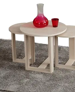 Sada odkládacích stolků (3 kusy) Mira - Oak