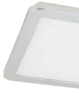 Minimalistické stropní svítidlo do koupelny NEXIT – stříbrný chrom 40 cm – LED 3000K 24W IP44 stmívatelné stropní svítidlo