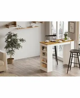 Barový stůl Lux White and Atlantic Pine