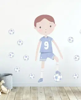 Bayo Samolepka na zeď Fotbalista, modrá