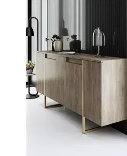 Skříňka Luxe Walnut and Gold