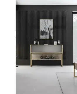 Komoda Luxe Travertine and Gold