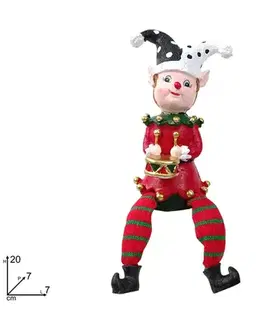 PROHOME - Šašek sedící 20cm různé druhy a barvy