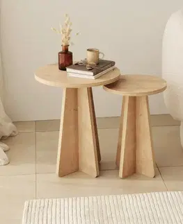 Sada odkládacích stolků (2 kusy) Mushroom - Sapphire Oak