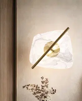 RELAX lampa kinkiet mosiężny 5W LED 3000K klosz biały