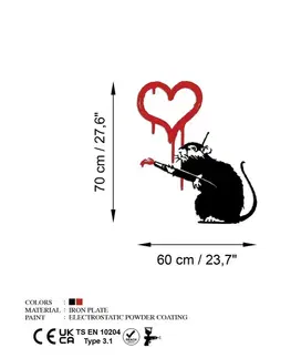 Dekorativní kovový doplněk na zeď Banksy Metal 08