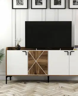 Skříňka Venedik Walnut and White