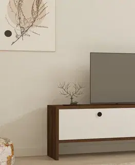 TV stolek Gaye - Walnut, White