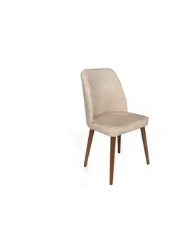 Sada jídelních židlí Dallas Beige and Walnut, 2 ks