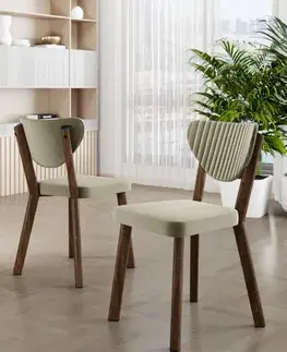 Sada židlí (4 kusy) Arfe - Cream, Brown