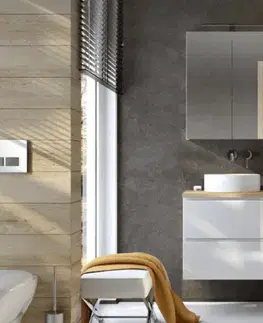 ArtDef Vysoká skříňka do koupelny MODUS WHITE C30