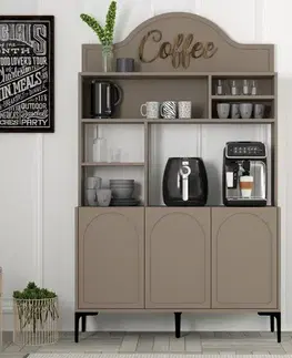 Coffee Bar Cabinet Lyon 120 - Atlas, Black