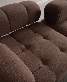 Rohová sedací souprava Doblo 3 Seater with Pouffe ( L1-O1-1R-Pouffe) - Cappuccino