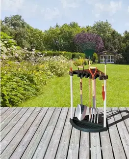 KETER Rohový regál na nářadí GARDEN TOOL | černý
