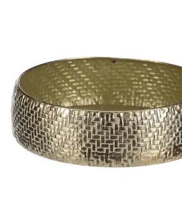 Sada kovových aranžovacích táců GOLDEN WEAVE, 3 ks, zlatá