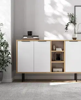 Konzolový stolek Viyana - Sapphire Oak, White