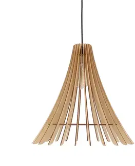 Závěsná lampa Eco 1 1x40 e27 Dřevěné stínidlo