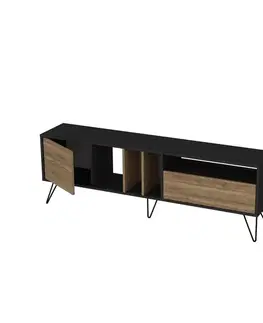 TV stolek Mistico (180) - Walnut, Black