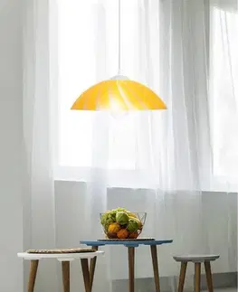 Stropní lampa závěsná kamila e27 žlutá