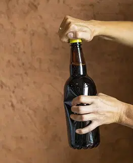 6dílná sada plastových lahví s držákem, 1 l