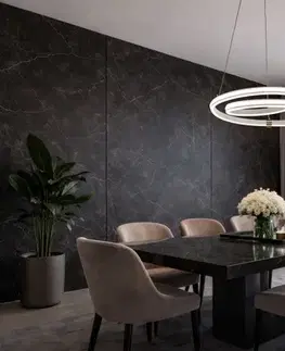 SANTA lampa wisząca złoty 32W LED 3000, 4000, 6500K maskownica biały