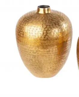 Estila Orientální vázy Retrivee se zlatým tepaným povrchem 33cm