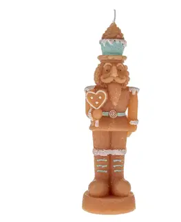 Vánoční svíčka z přírodního vosku Louskáček,  22 cm, 22 cm