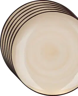 Banquet Sada 6 mělkých talířů Palas 27 cm, krémová