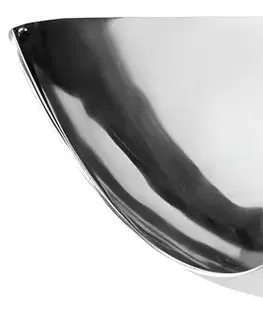 Estila Moderní designová kovová mísa Abstract ve stříbrné barvě s dynamickou asymetrickou siluetou 30 cm