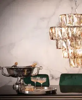 Estila Art-deco luxusní krystalový lustr Leontin ze skla a kovu 50cm