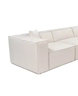 Rohová sedací souprava Lora (L1-O1-1R-POUFFE ) - Light Brown
