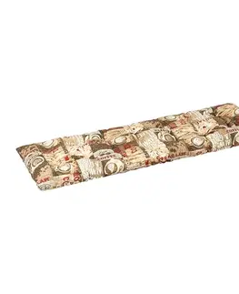 Bellatex Sedák na lavici prošívaný Káva, 40 x 150 cm
