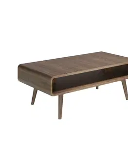 Estila Dřevěný hnědý konferenční stolek Vita Naturale obdélníkový 120cm