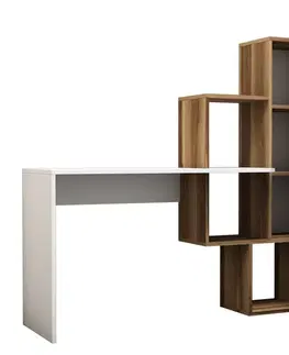 Psací stůl Açelya - Walnut, White