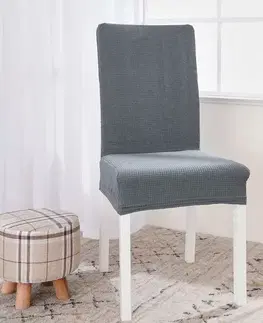 4Home Napínací potah na židli Magic clean světle šedá, 45 - 50 cm, sada 2 ks