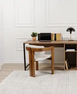 Psací stůl Twin Study Desk - Atlantic Pine, Black