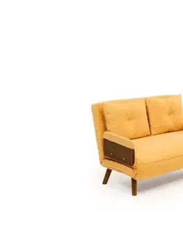 Dvoumístná rozkládací pohovka Cosmo 2-Seater - Mustard
