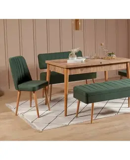 Jídelní set s rozkládacím stolem a židlemi (5 kusů) Vina 1070 - 4 - Atlantic, Green