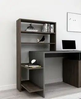 Psací stůl Melis - Walnut, Anthracite