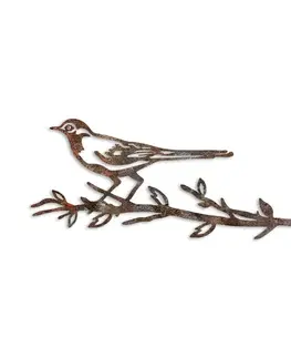 Zahradní dekorace Bird On The Branch 05 - Brown