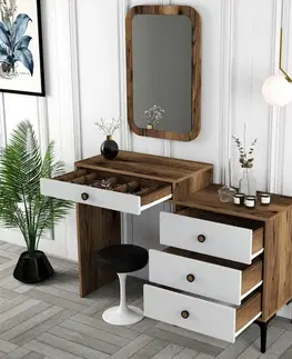 Toaletní stolek Lizbon 544 - Walnut, White