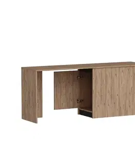 Psací stůl Akser - Atlantic Pine, Anthracite