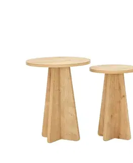 Sada odkládacích stolků (2 kusy) Mushroom - Sapphire Oak