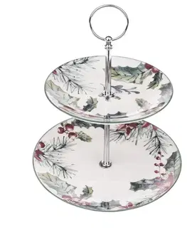 Vánoční porcelánový etažér Needles