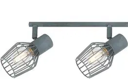 Nástěnná stropní lampa pásková 4X40W E14 šedá VIKING
