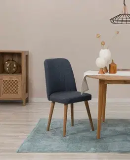 Jídelní set s rozkládacím stolem a židlemi (3 kusy) Vina 1048 - Atlantic Pine, Navy Blue